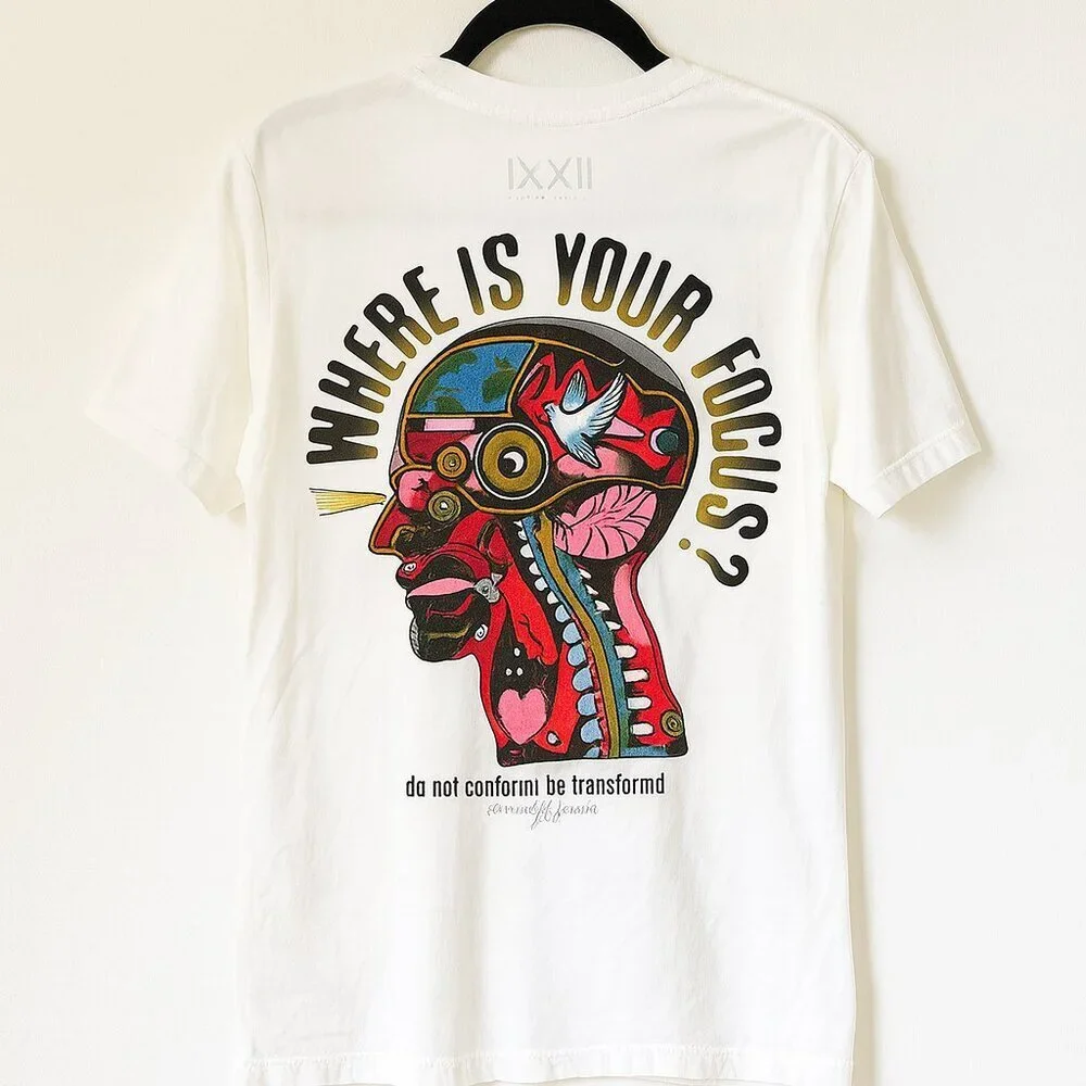 CXXII Apparel – Where Is Your Focus? Graphic Tee – Men's Size L - Picture 5 of 9
